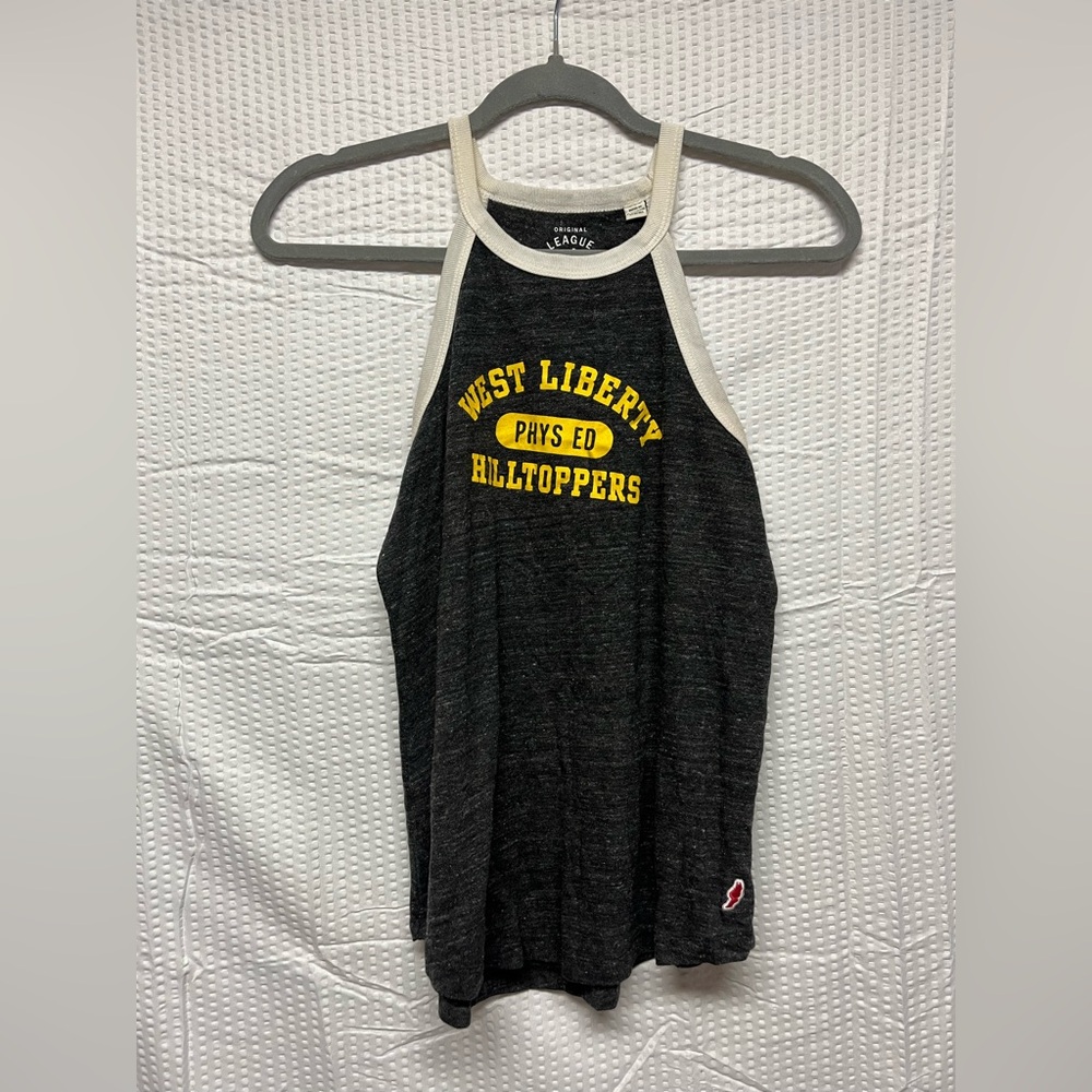 Champion Grey and Yellow West Liberty Tank Top